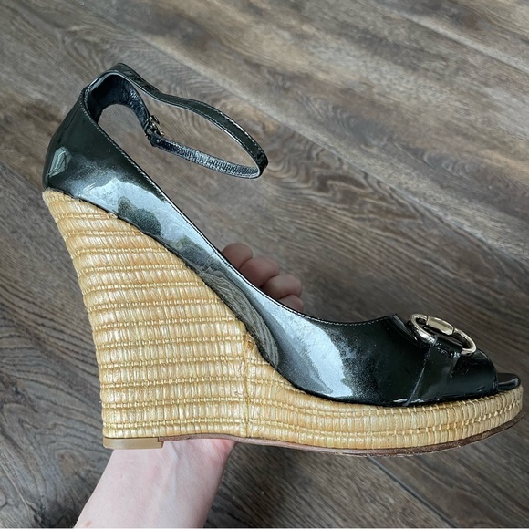 Gucci Shoes Gucci Horsebit Patent Leather Espadrille Wedges Poshmark